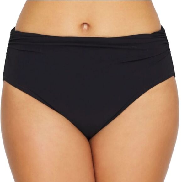 Profile by‎ Gottex Tutti Frutti Shirred Black Bikini Bottom Size 16 - Picture 8 of 8